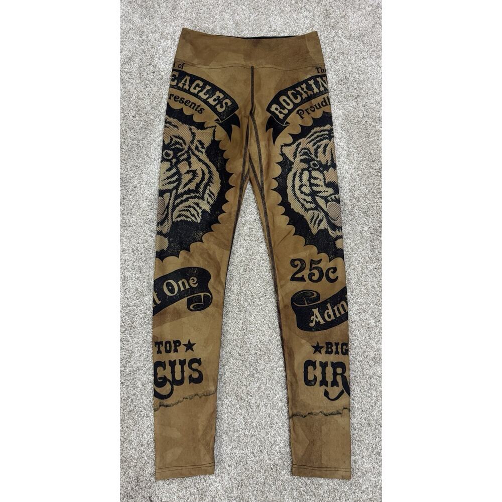 Eagle Rock Werkshop Tiger Circus Full Length Triathlon Leggings Size Small - Picture 3 of 10
